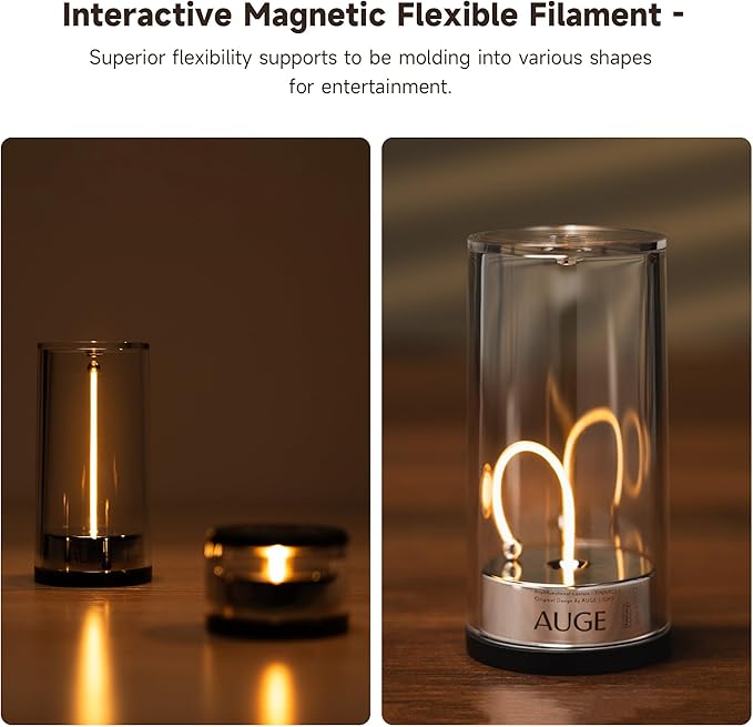 4 - in - 1 LED Candle Lamp Flameless Night Light, Minimalist Lamps Cordless Table Lights Rechargeable Portable Lights, Creative Gifts, Birthday Gift for Men,Women,Geek,Adults - Auge Light