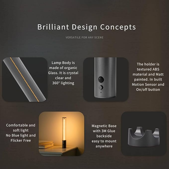 Auge Light Wall Light 10.20 in Motion Sensor Night Light Easy to Install Wall Sconce - Auge Light