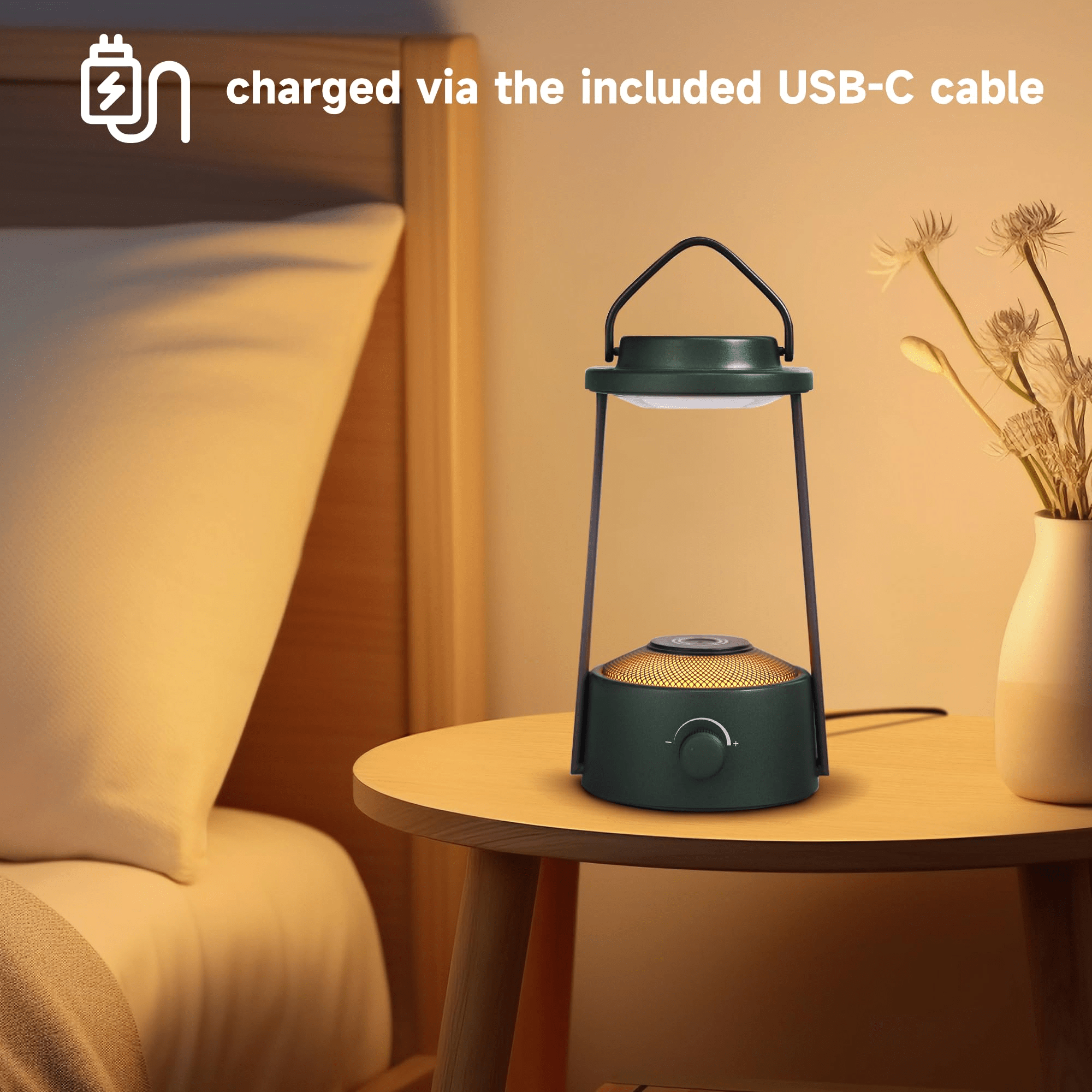 LED Camping Lantern, Dimmable with Dual Color Temperature 1600K - 5000K, Metal Construction, Portable with Tripod Stand - Auge Light