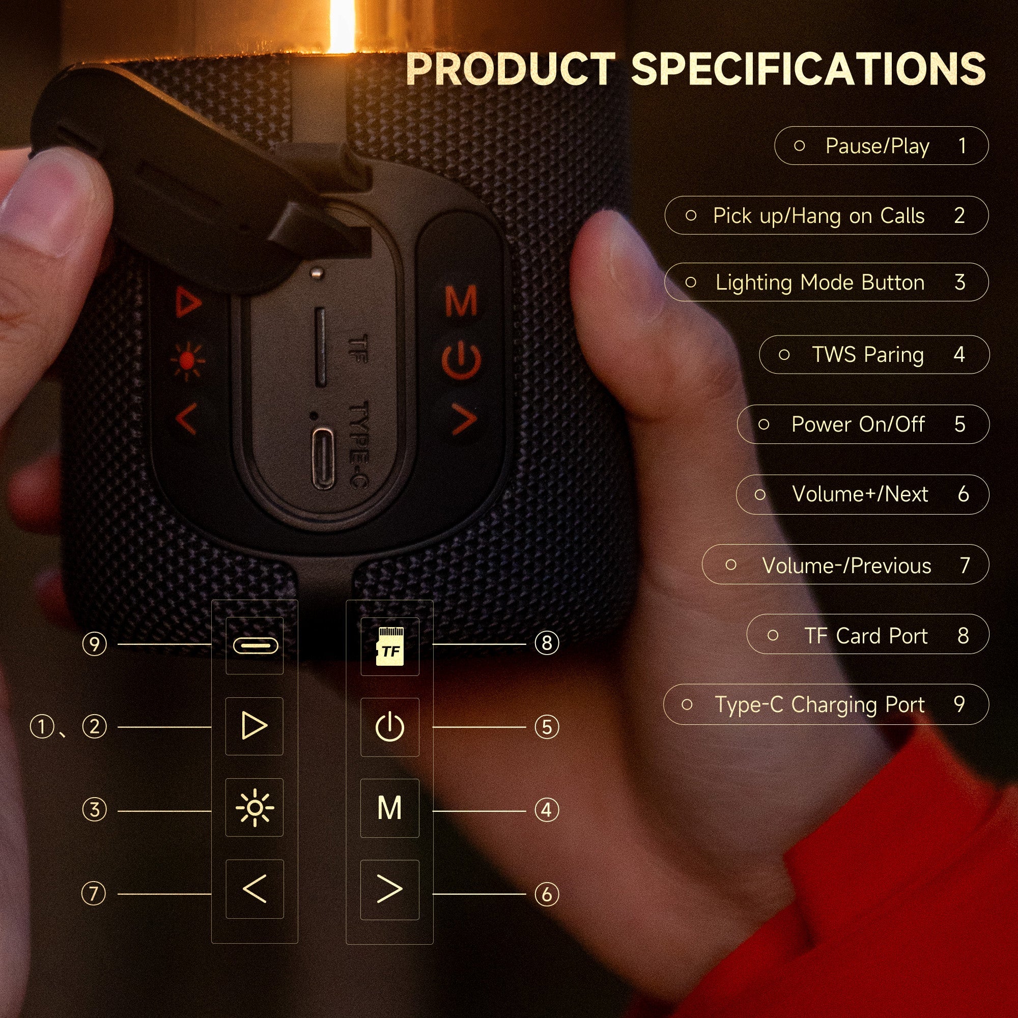 Magilux Speaker Lamp, Perfect for your office, nightstand or dorm room - Auge Light