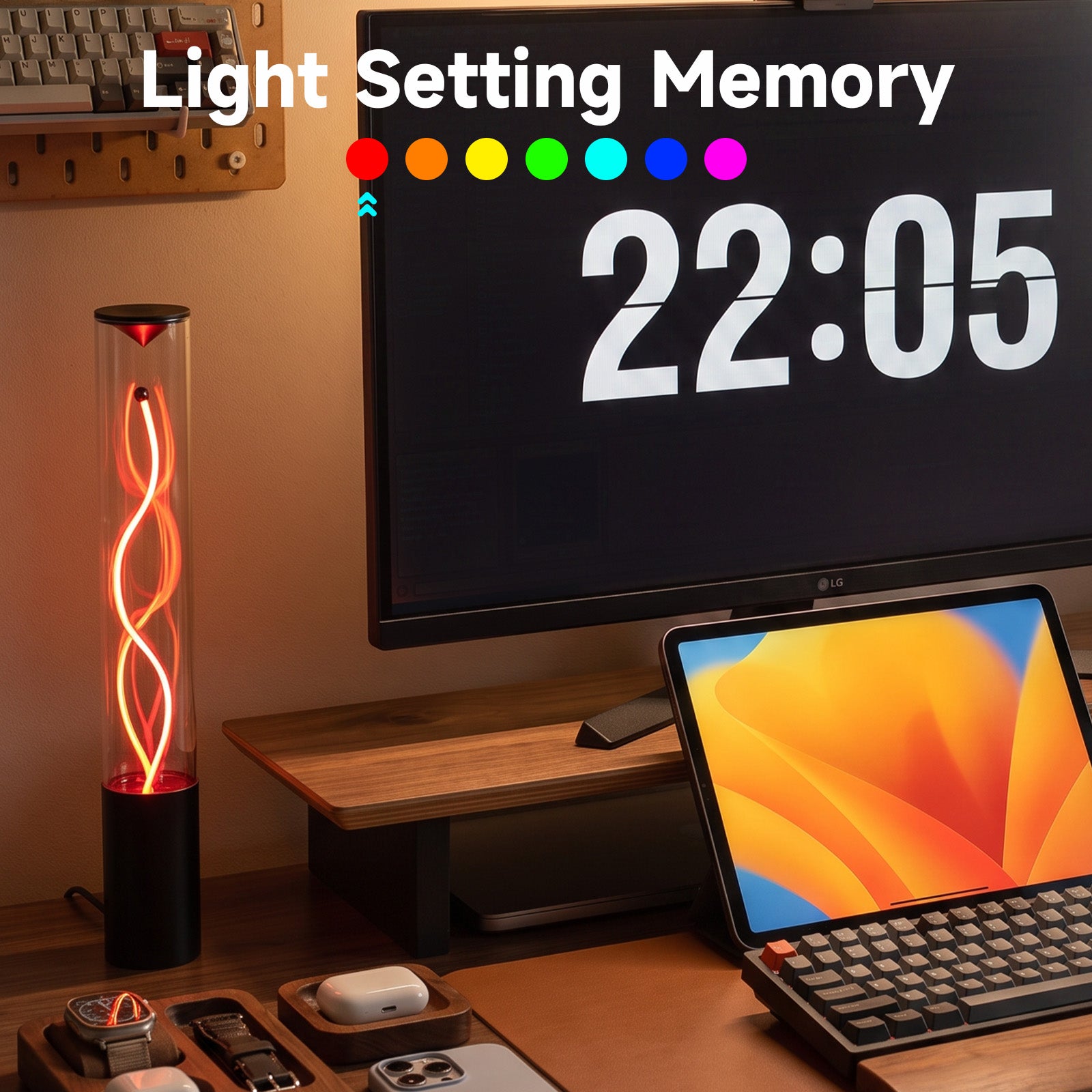 Augelight Portable RGB Ambient Light Wall Sconce Rechargeable USB Torch Lights Cordless Mood Light for Gaming