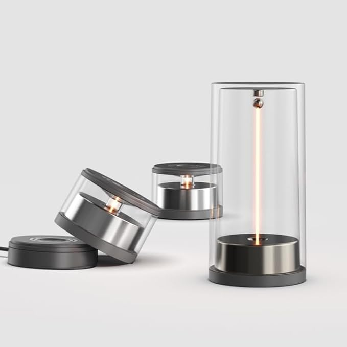 4 - in - 1 LED Candle Lamp Flameless Night Light, Minimalist Lamps Cordless Table Lights Rechargeable Portable Lights, Creative Gifts, Birthday Gift for Men,Women,Geek,Adults - Auge Light