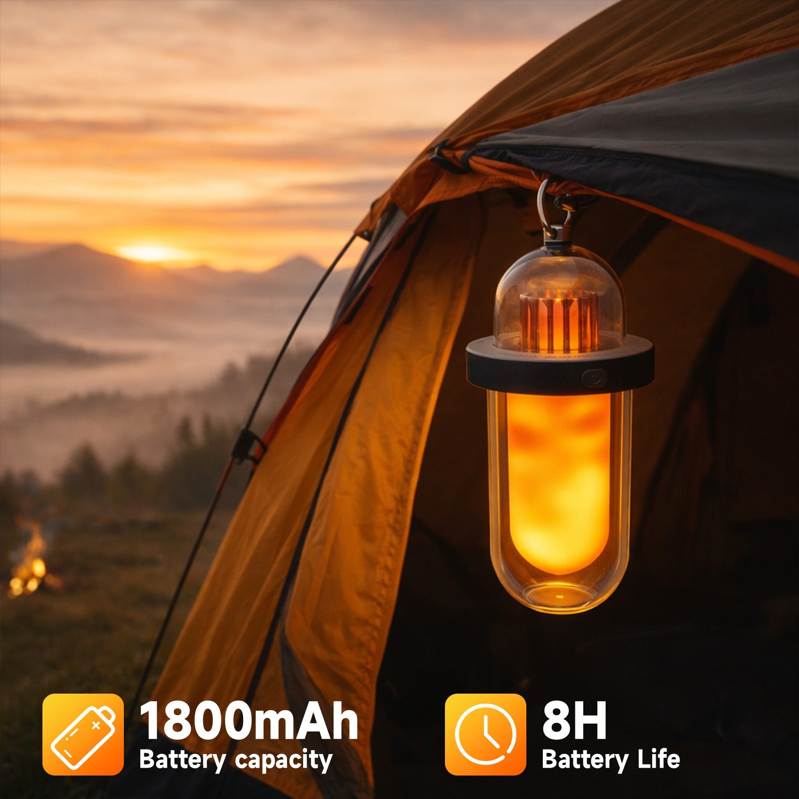 Augelight Capsule Shape Camping Light Rechargeable IP54 Waterproof Minimalist Table Lamp Dimmable LED Night Light - Auge Light