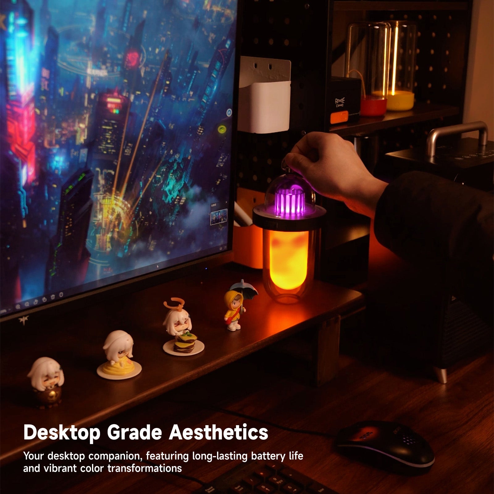 Augelight Capsule Shape Camping Light Rechargeable IP54 Waterproof Minimalist Table Lamp Dimmable LED Night Light - Auge Light