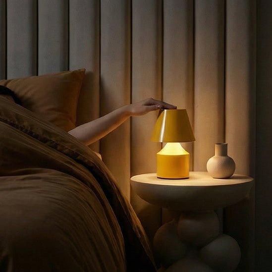 AugeLight TAPO Series Tap Control Mini Desk Lamp, Dimmable Touch Night Light, Portable LED Bedside Lamp with 3 Brightness Levels, Soft Ambient Lighting for Bedroom, Nursery, Office & Dorm - Auge Light