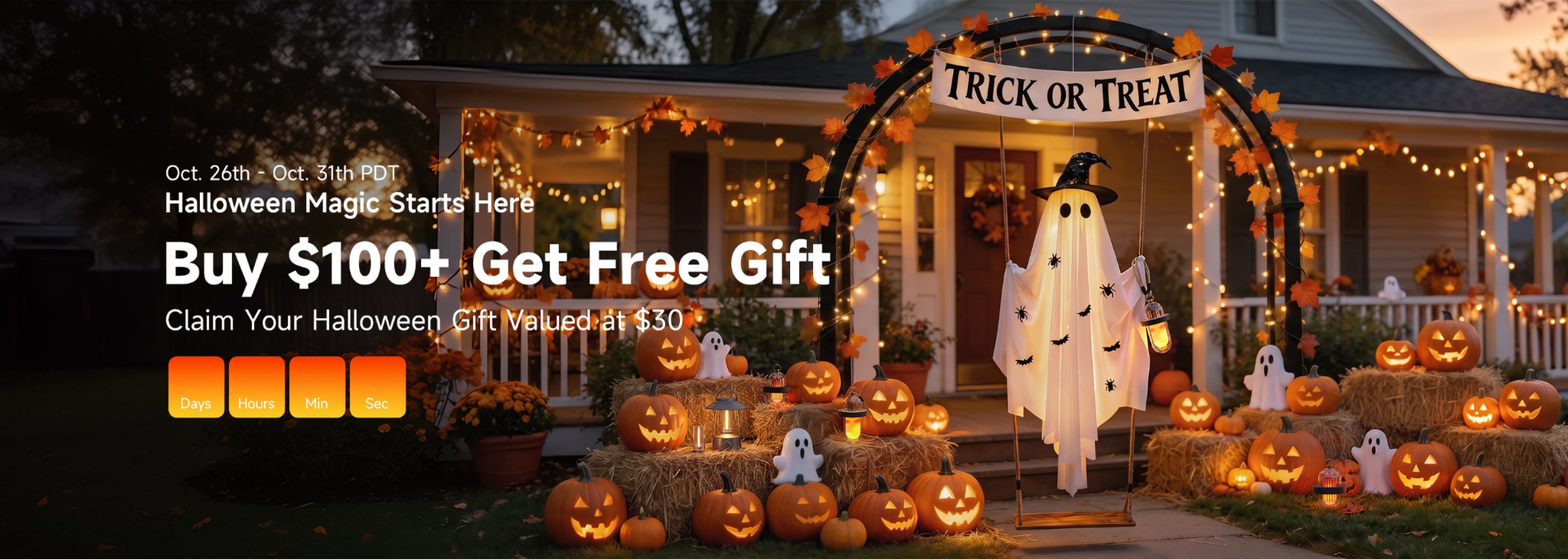Halloween Magic Starts Here. Buy $100+ Get Free Gift valued at $30. October 26–31 PDT.