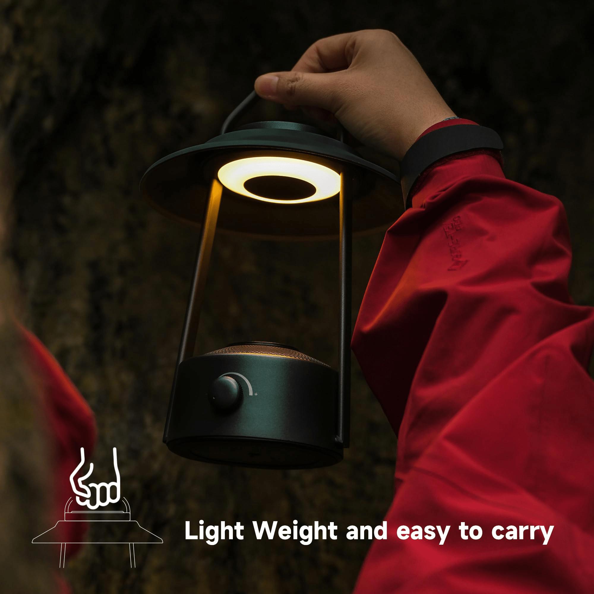 LED Camping Lantern, Dimmable with Dual Color Temperature 1600K - 5000K, Metal Construction, Portable with Tripod Stand - Auge Light
